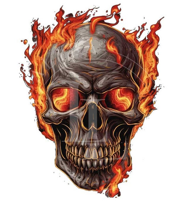 Motiv " FIRE SKULL " ArtNr.: HPZ
